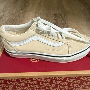Vans True White and Cream Old Skool Sneakers